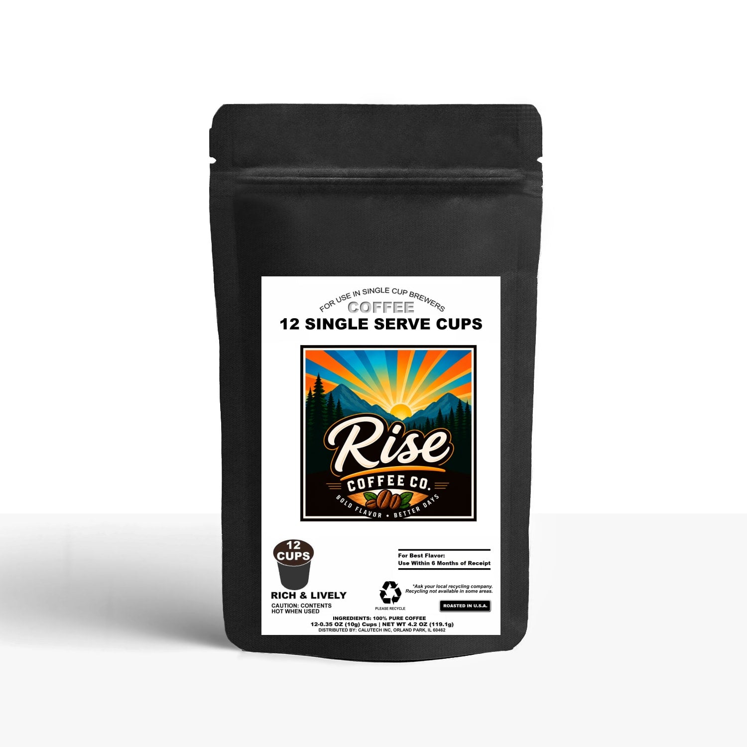 12 Pack Single Serve Coffee Capsules